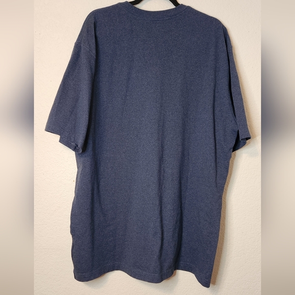 Carhartt Blue Loose Fit Men's Henley Style T-Shirt, Size XL Tall - Picture 2 of 6